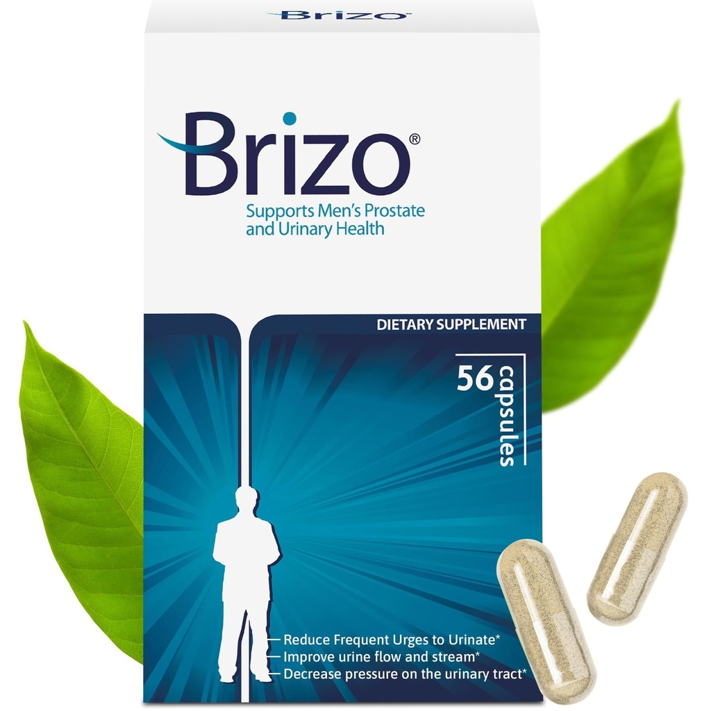 Brizo Prostate suplementos de saúde para homens - Cápsulas de ervas para saúde urinária masculina - Reduzir a micção frequente - 1 mês de fornecimento