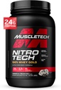 MuscleTech Whey Protein Powder , Nitro-Tech Whey Gold Protein Powder , Whey Protein Isolate Smoothie Mix , Protein Powder for Women & Men , Cookies e Creme, 2 lb (28 Servings) - pacote pode variar