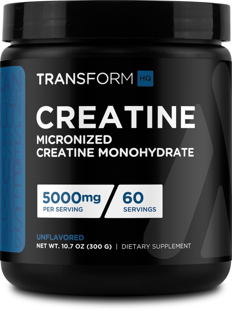 TransformarHQ Creatina Mono-hidrato Pó (60 Servões) sem sabor - 5000mg por serviço