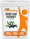 BulkSupplements.com Olive Leaf Extract Powder - Herbal Supplement, Antioxidant Source, Olive Leaf Powder - Gluten Free, 750mg per Serving, 500g (1.1 lbs) (Pack of 1)