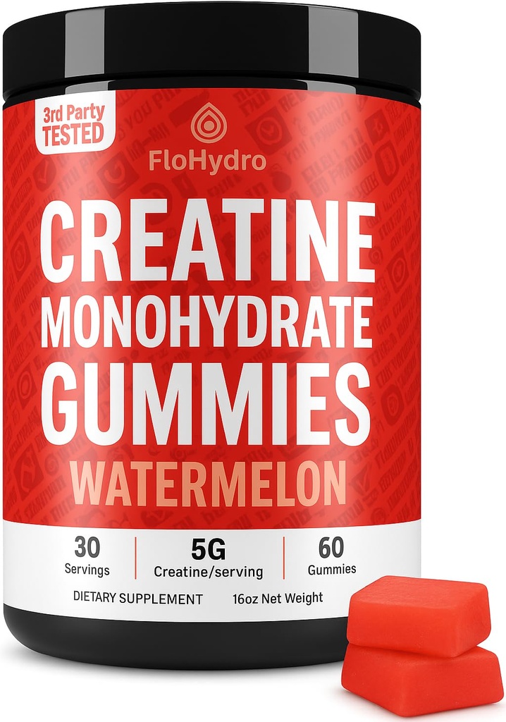 Creatina Gummies 5g Creatina em 2 Gummies zero açúcar Creatina mono-hidratada .3rd-Party Lab testado .