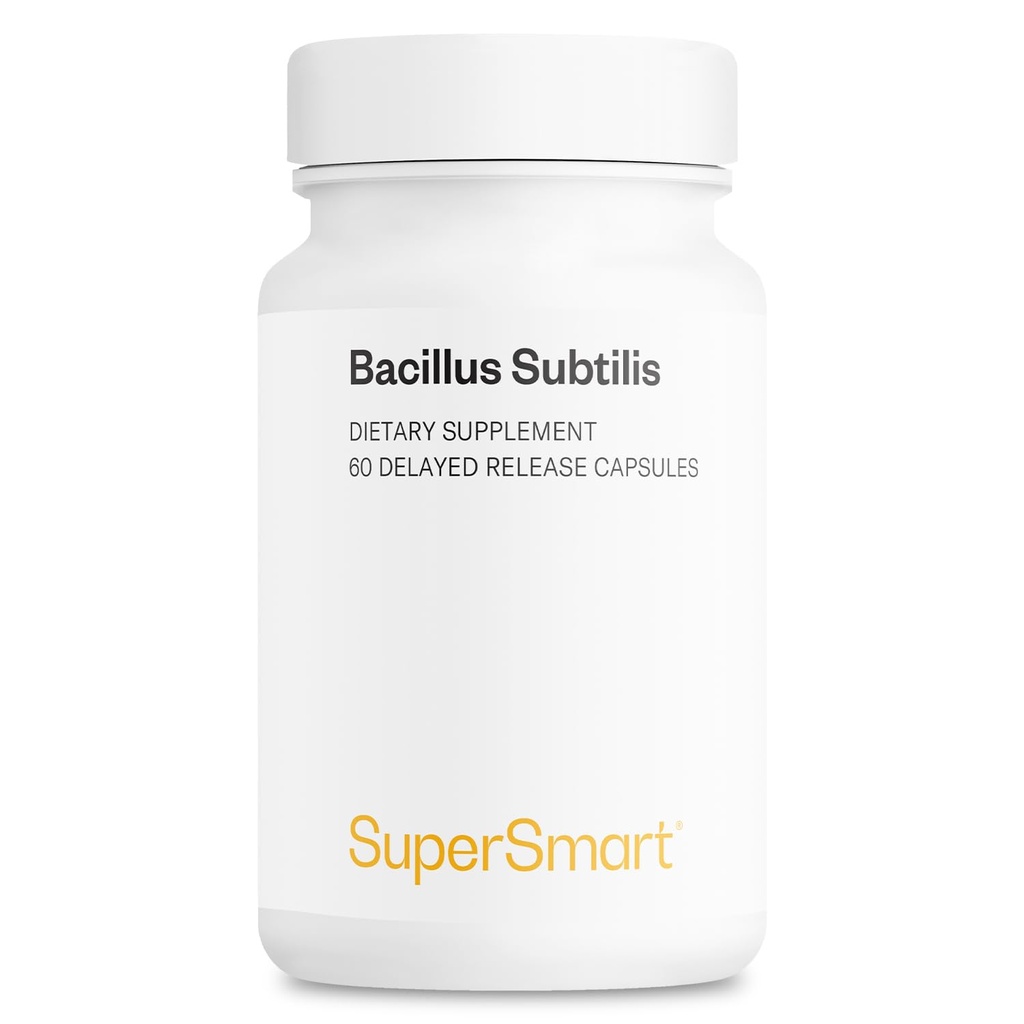 Supersmart - Bacillus Subtilis 3 bilhões de UFC por dia (Alta potência) - Suplemento Probiótico de Esporos (Spore Probiotic Supplement)