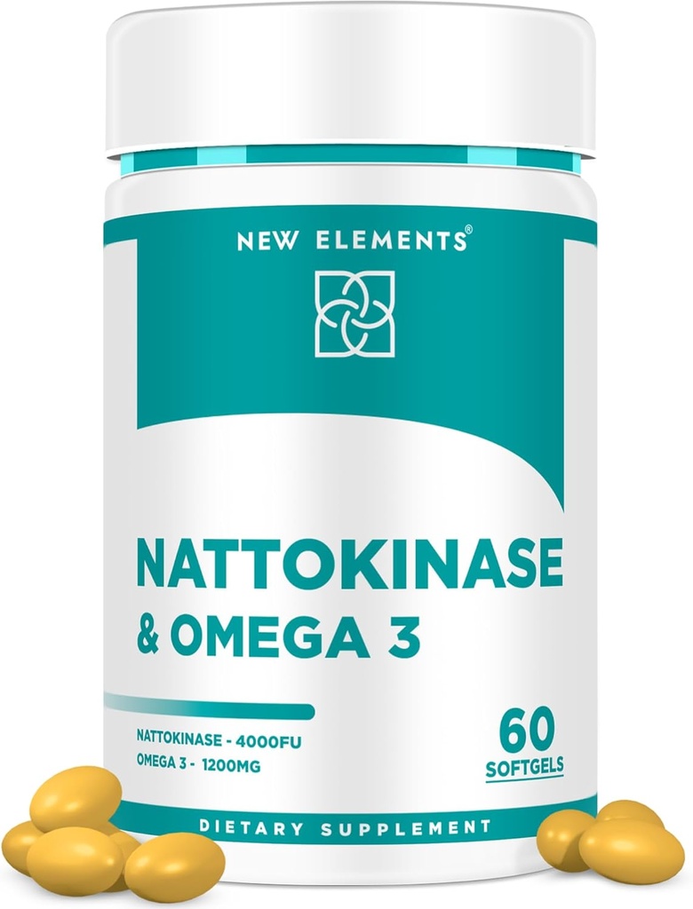 Ómega 3 óleo de peixe 1200mg com Nattokinase Suplemento 4000 FU Orgânico .DAH . EPA . Nattokinase Derived from Japanese Natto . Cardiovascular and Circulatory Support .