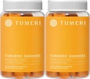 TUMERI Gummies açafrão e gengibre – Curcumin Curcumin suplemento de apoio conjunto - 60 Contagem Natural de frutas tropicais saboreado Vegan Gummies - Pacote de 2