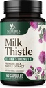 Milk Thistle Extract 1000mg - Fígado Cleanse Detox & Repair Formula com extrato de dente-de-leão - Suplemento de ervas - Leite da natureza Thistle w/Silymarin Marianum, Suporta saúde do fígado - 60 Cápsulas