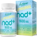 1600 MG Suplemento lipossomal NAD+, NAD+ Suplemento de aumento, Absorção superior, Vitamina B3 para defesa do envelhecimento, longevidade, energia, reparação, não-GMO, 60 Softgels