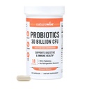 NatureWise Max Probióticos para Mulheres e Homens - 30 bilhões UFC 18 Strains With Prebióticos - For Gut & Digestive Health - Atrasado-Release Cápsulas, Gluten Free - 60 Cápsulas[2-Month Supply]