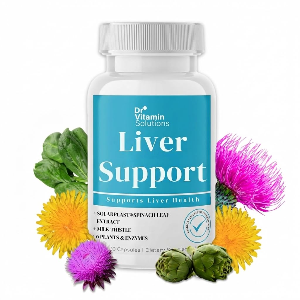 Fígado Cleanse Detox e reparação - Suplemento de cardo de leite com clorofila, Enzimas Digestivas, Alcachofra & Dandelion para suporte de vesícula biliar natural, 30 Cápsulas Vegan