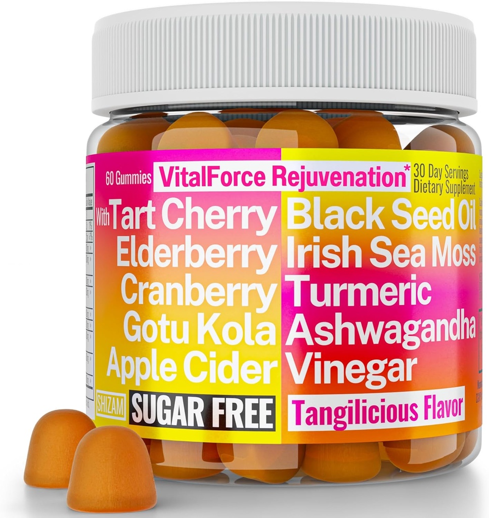 Gotu Kola Black Seed Oil Apple Cider Vinagre Irish Seamoss Cranberry Ashwagandha Tart Cereja Curcumin Curcumin Elderberry Gummies