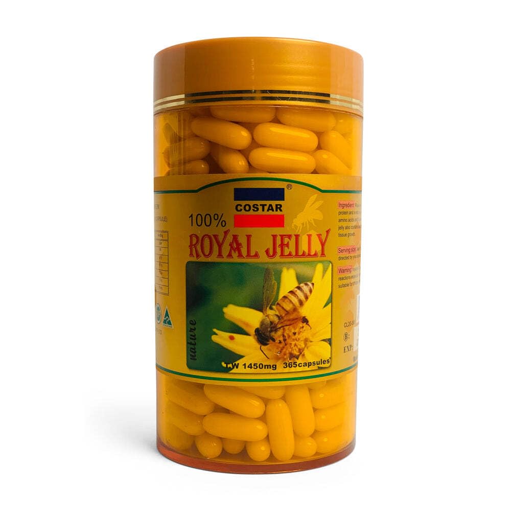 Royal Jelly Supplement 1450mg – 365 Cápsulas – Rico em Nutrientes para Vitalidade e Bem-Estar – Feito na Austrália