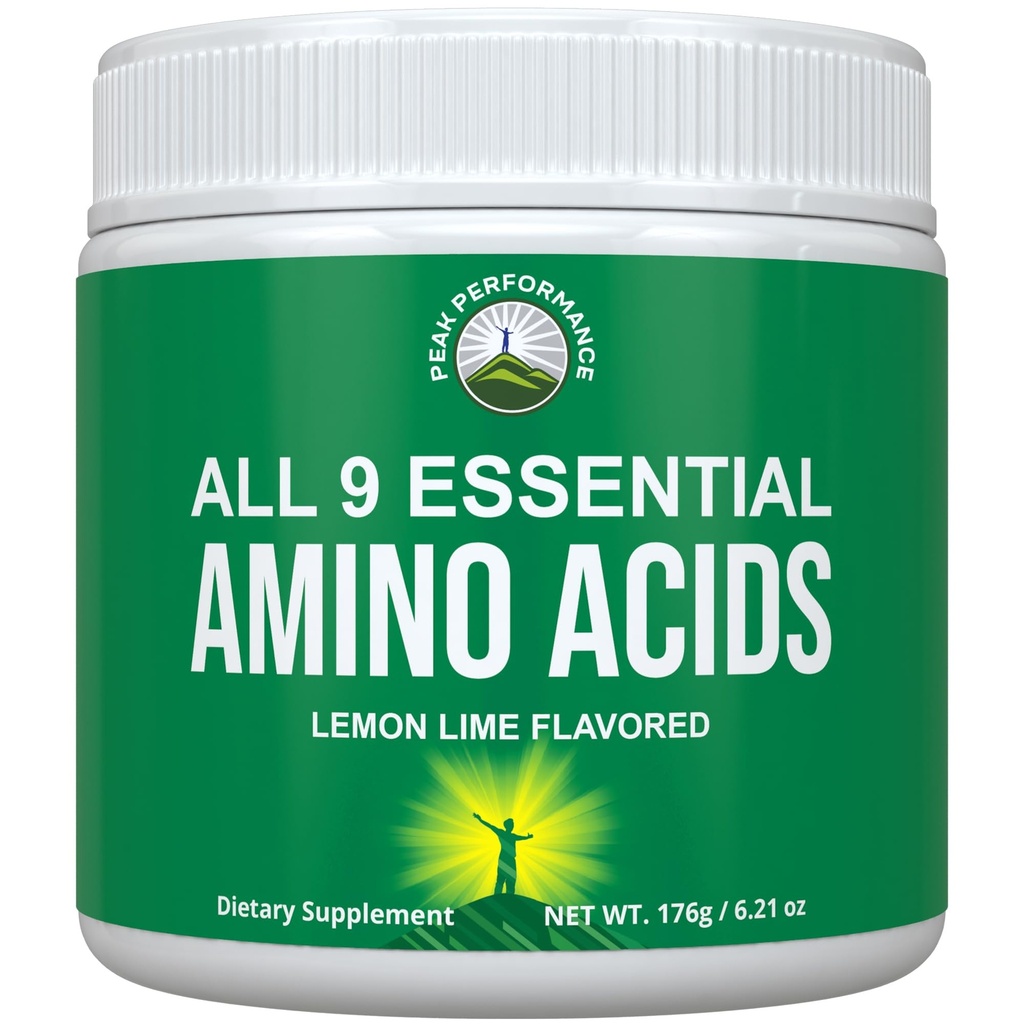 Todos os 9 Aminoácidos Essenciais Pó com 26 Estudos Clínicos. EAA 32X Effective vs BCAA / BCAAS Ranched Chain Aminos. Pré ou pós-treino EAA Suplemento para Energia e Crescimento Músculo. Limão
