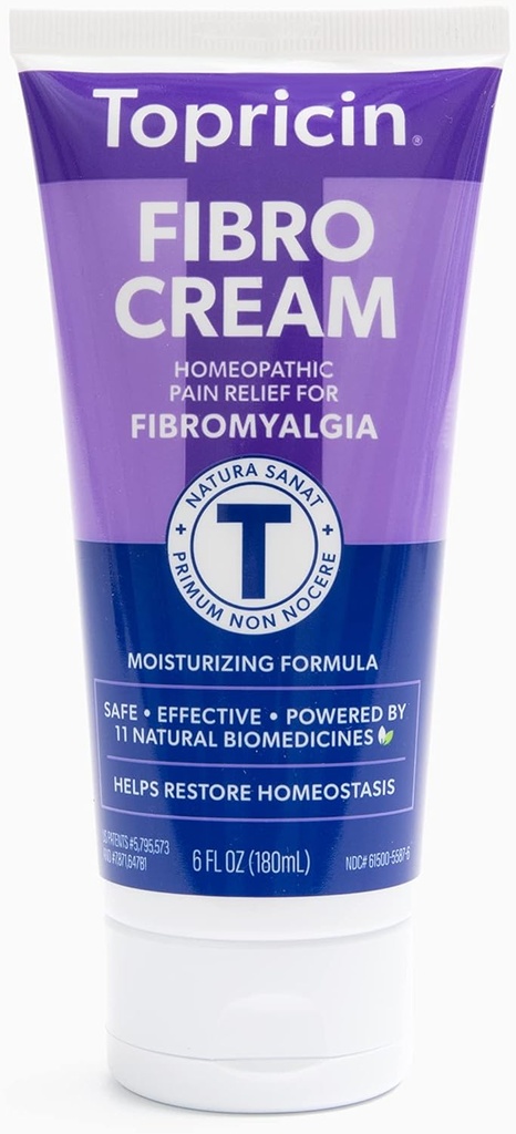 Topricin FIBRO Creme de alívio da dor (6 onças) – Alívio rápido para fibromialgia com fórmula patenteada - reduz a duração e a intensidade dos episódios de fibromialgia, melhora o sono e restaura a energia