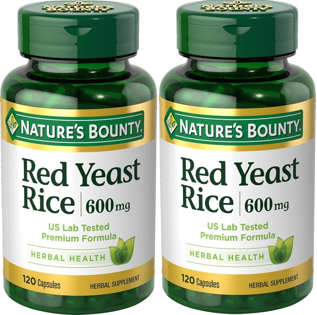 Recompensa da natureza Rice vermelho 600mg 120 Cápsulas (Pacote de 2)