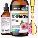 BIO KRAUTER Echinacea Drops - Apoio Imune Natural - Echinacea Tintura Suplemento - Vegan, Alcohol & Sugar Free Drops - 4 Fl.Oz.