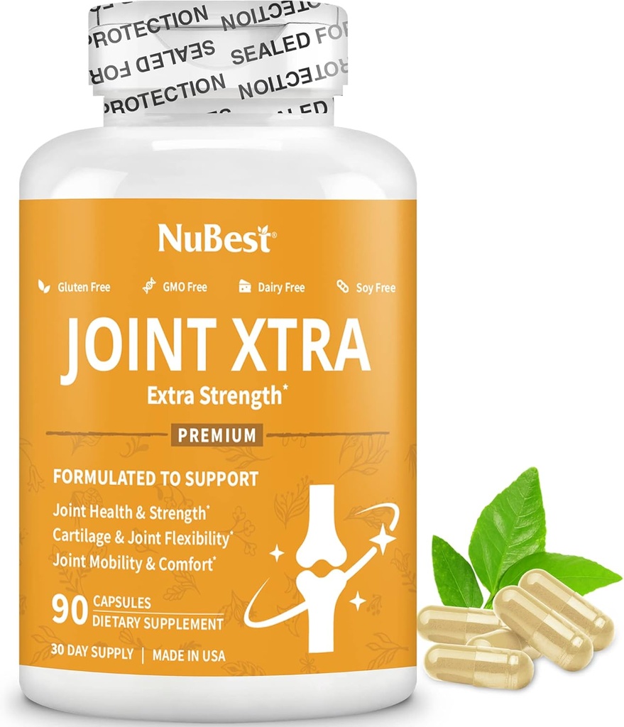 NuBest Joint Xtra - Suplemento de suporte conjunto □ Fórmula de saúde conjunta com força conjunta tripla - glucosamina, condroitina, açafrão, HSH □ 1 mês de fornecimento
