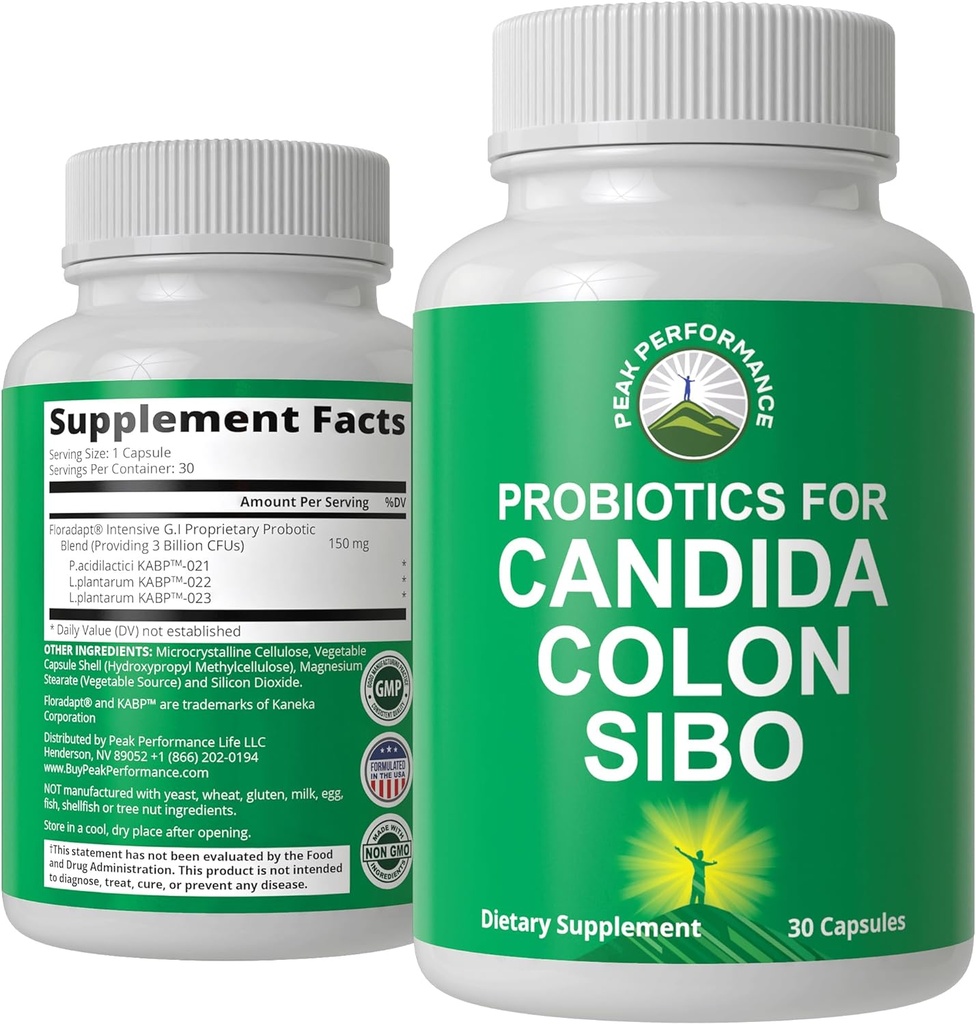 Probióticos para Candida, Colon Cleanse, IBS e SIBO Support. Médico Recomendado Proprietário Microbiome Reset Probiótico Suplemento. Gut Health and Overgrowth Treatment Cápsulas para Mulheres e Homens