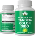 Probióticos para Candida, Colon Cleanse, IBS e SIBO Support. Médico Recomendado Proprietário Microbiome Reset Probiótico Suplemento. Gut Health and Overgrowth Treatment Cápsulas para Mulheres e Homens