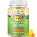 Crianças DHA Omega 3 chicletes para crianças - Delicious Fish Free DHA Omega 3 chicletes com vegetariana 6 9 para Visão Cérebro e Imunidade - Não OGM Suplemento Peixe e glúten grátis 1 mês