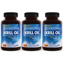 BioEmblem 3 Pack Antárctico Krill Oil 1000mg Softgels, Ómega-3s Óleo com altos níveis de EPA + DHA, Astaxantina e Fosfolipídios, Suporta Saúde do Cérebro, 180-Count Non-GMO, Gluten Free, 90 Dias Fornecimento