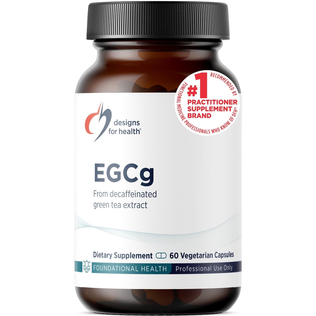 Designs para Saúde EGCg - Extrato de chá verde descafeinado (225mg) + Suplemento antioxidante polifenóis - Pílulas de chá verde Vegan não-GMO (60 Cápsulas)
