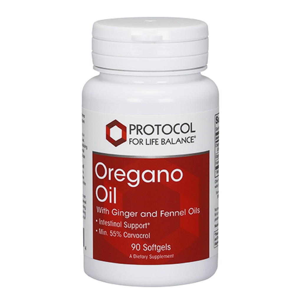 PROTOCOLO PARA A VIDA BALANÇO Óleo de Orégano 0,2 mL - para suporte intestinal - mínimo 55% Carvacrol - com óleo de gengibre e funcho - Dairy Free & Egg Free - 90 Softgels