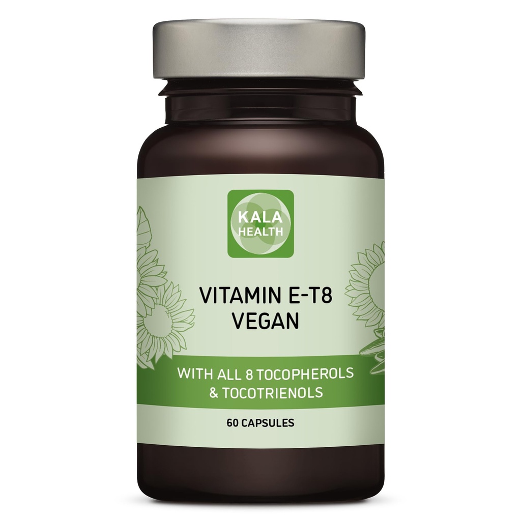 Fórmula Vegan única com todos os 8 tocoferóis e tocotrienóis Vitamina E – Não contém PAH, metais pesados, contaminantes ou conservantes - Certificado sustentável - Cabelo, cicatrizes e pele (60)