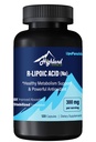 R Ácido Lipóico (Na) 300mg por serviço, 120 cápsulas, até 5X Absorção Melhorada, Excelente Suplemento Nutricional para Apoio ao Metabolismo Saudável e Antioxidantes-1 Garrafa