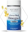 Melhor Nest Wellness Omega-3 Softgels - Suplemento de óleo de peixe Suporta Saúde do Cérebro - Apoio Nutricional para Mães - EPA & DHA Suplemento Aids Saúde do Sistema Imune - 30 Softgels