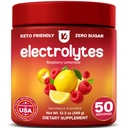 Keppi Electrolytes Pó – Framboesa Limonada Flavor 50 Servings – Sem suplemento de hidratação de açúcar com magnésio, Potássio, Sódio – Keto, Vegan, Fasting-Friendly, Zero Calorie Electrolyte Drink