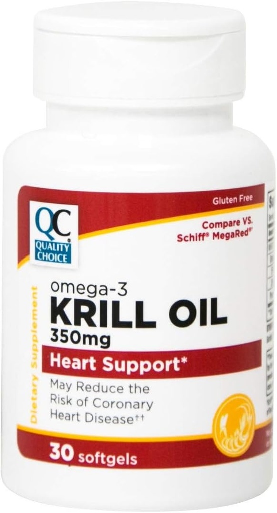 Qualidade Escolha Krill Oil 350 Mg Softgels 30Ct