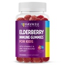 Elderberry Gummies para crianças com zinco e vitamina C - Suplemento de suporte imunológico para crianças - 120 Conde, Vegan, sabor Berry - conveniente defesa diária com antioxidantes e nutrientes essenciais