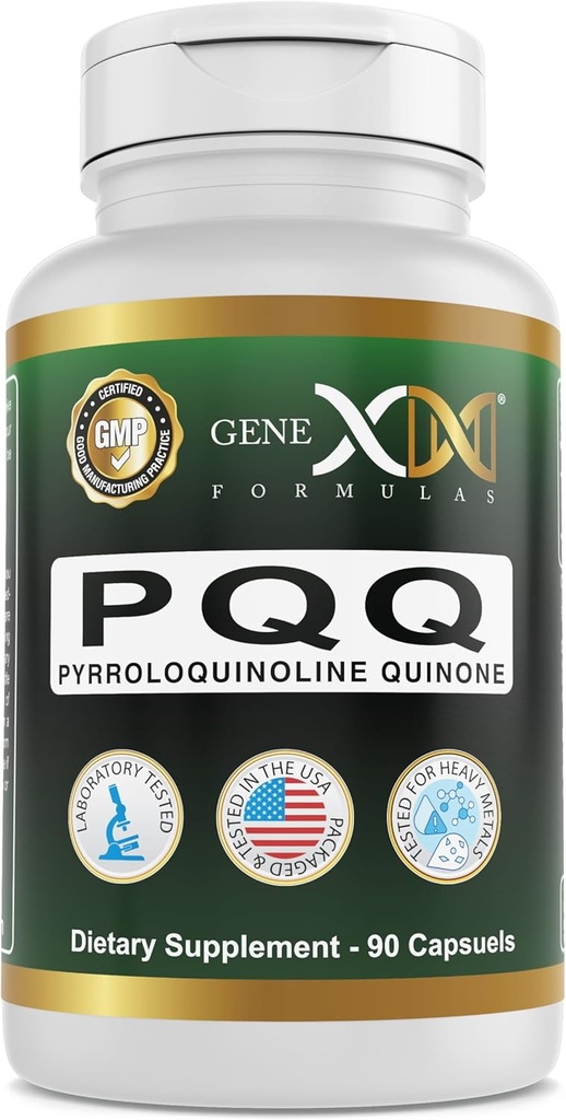 Fórmulas Genex 20mg PQQ Pirroloquinolina Quinona (90 Cápsulas) □ Suporta Mitocondria, Cardiovascular e Saúde Cognitiva - Não-GMO, Glúten Livre, Vegetariana - Alimentação de 90 dias