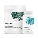 THORNE - Pacote Energético - Complexo B B B & Daily Greens Plus - Promove Energia Celular e Endurance Física - 30 Serviços