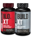 Jacked Fábrica Muscle Builder Supply Stack - Build-XT Muscle Building & N.O. XT Nitric Oxide Boosting Agent para o suporte duplo (fornecimento de 60 dias)