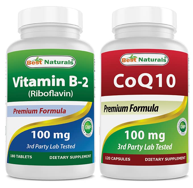 Best Naturals Vitamina B2 (Riboflavina) 100 mg & COQ10 100 mg