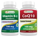 Best Naturals Vitamina B2 (Riboflavina) 100 mg & COQ10 100 mg