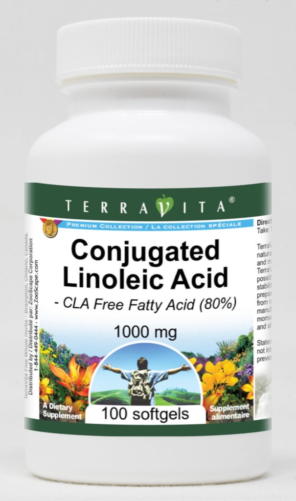 Ácido Linoleico Conjugado - Ácido Gordo CLA Livre (80%) - 1000 mg (100 softgels, ZIN: 427996) - 2 Embalagem