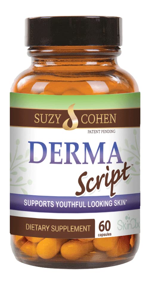 Script Essentials DermaScript Clear Skin Probiotic- Skin Care Rotine Supplement - Biotin Face Supplemnt - Combate Acne, Secura, Irritações e Erupções (60 Cápsulas)