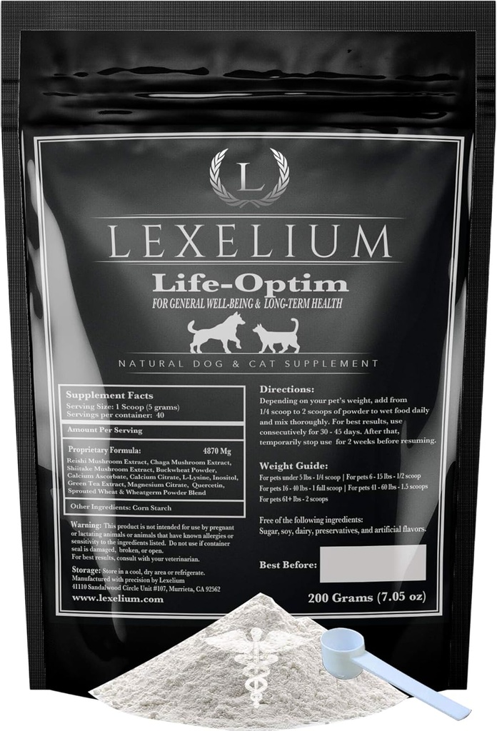 Vida-Otim Terminal de Doença Suporte Mistura para cães e gatos 100% suplemento natural em pó