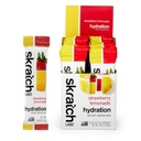 Skratch Labs Hydration Packets Hydration Drink Mix, Strawberry Lemonade (20ct) - Pó de Eletrolítico Desenvolvido para Atletas e Desempenho Desportivo, Gluten Free, Vegan, Kosher