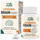 Suplementos Lipossômicos do Cérebro para Memória e Foco - Plasmalogen com Curcumina e Vitamina E para melhor absorção- Adequado para idosos, homens adultos e mulheres saúde cognitiva, alta potência 60 Servings
