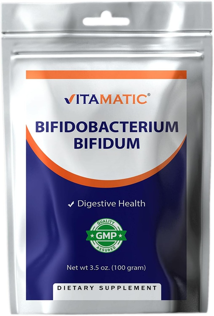 Vitamatic Bifidobacterium Bifidum Probiótico Pó - Suporte à Saúde Digestiva - 100 Gram (3,5 OZ) - 100 Servings
