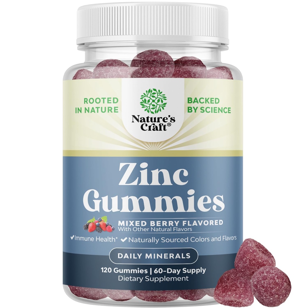Pastilhas de zinco de força extra para adultos - Suplementos de zinco mastigáveis para mulheres e homens para energia e suporte imunológico - vitaminas e suplementos minerais - 120 mastigações