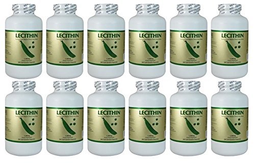 Lecitina 1200mg, 300 Softgels (12 embalagens)
