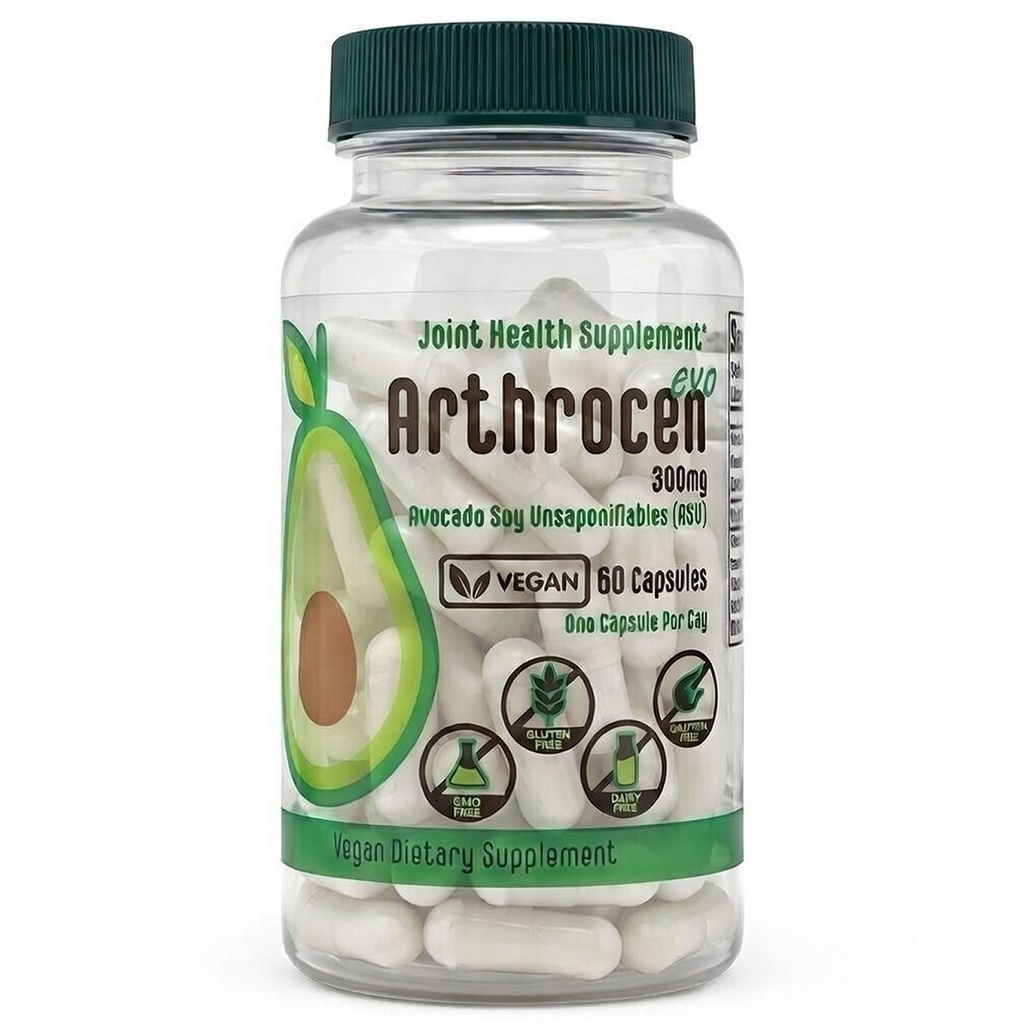 EVO Vegan suplemento de saúde comum, 300Mg Abacate Soy insaponifiable, suprimentos de 60 dias, uma cápsula por dia (2 meses)