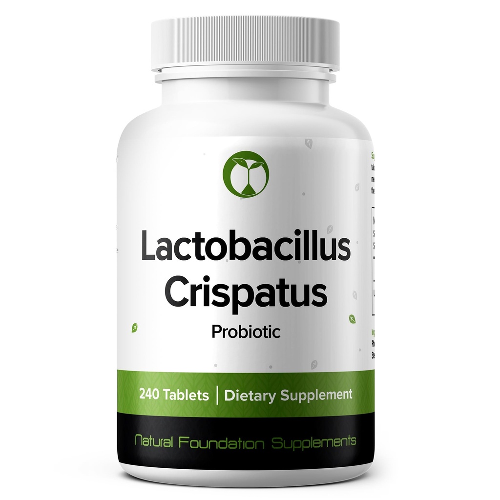 Lactobacillus Crispatus Probiótico 240 Comprimidos (4 Mês de Fornecimento) – Deformação Pesquisada LCR86 – 3 bilhões de UFC – Apoio à Saúde Digestivo e Vaginal – Certificado GMP (240, Lactobacillus Crispatus)