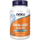 Now Foods Supplements, DHA-250 com 125 EPA, Destilado Molecularmente, Suporta Saúde do Cérebro*, 120 Softgels