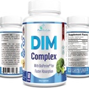 Suplemento DIM – 150mg DIM (diindolilmetano), brócolis, cálcio D-Glucarato e Bioperina - Equilíbrio Hormônio para Homens e Mulheres, Estrogénio, Balança Menopausa - 60 Cápsulas