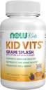 NOW Kids Supplements, Kid Vits Multivitamin, Grape Flavor, 120 comprimidos mastigáveis