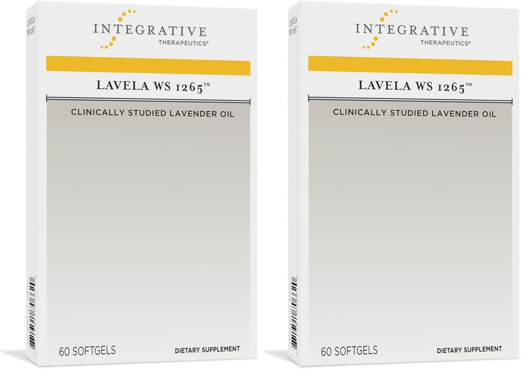 Terapêutica Integrativa Lavela WS 1265 - Suplemento de óleo essencial de lavanda para apoio ao sono e estresse* - Dairy-Free - 120 Softgels (120 Servings)